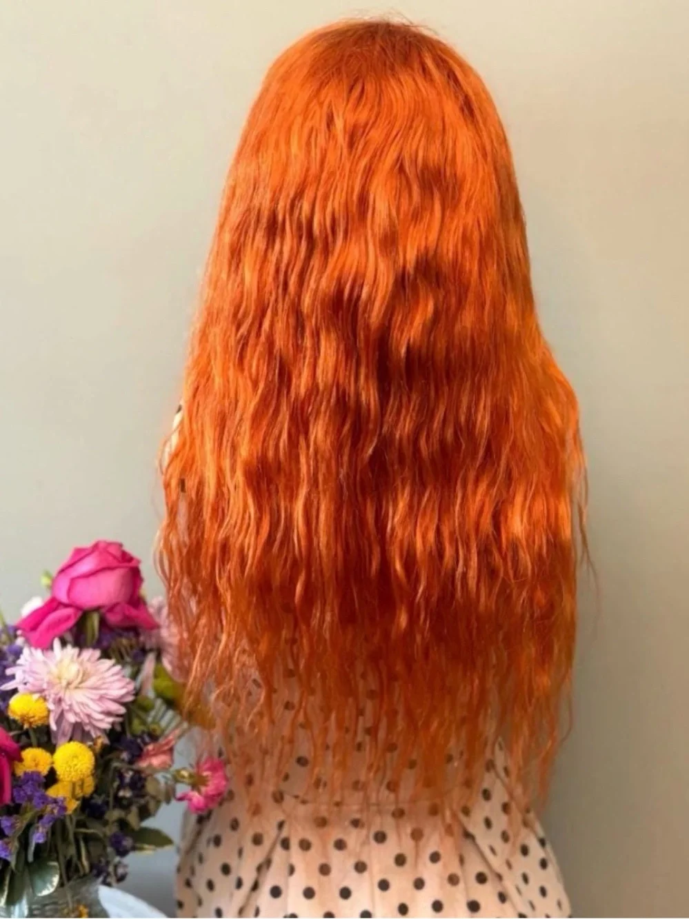 100% Brazilian human hair Daily wear WIG! 21' 360 Lace, Orange Ginger